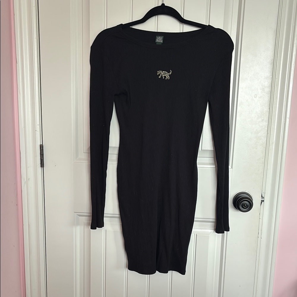 Wild Fable Black Bodycon Long Sleeve Dress
